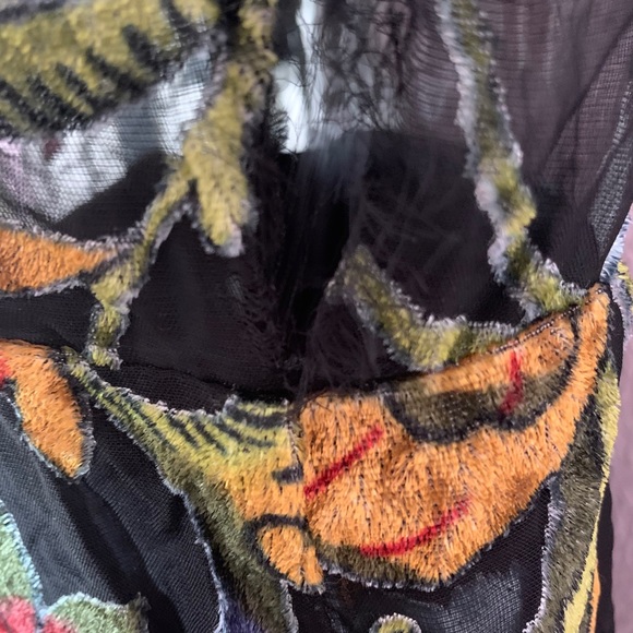 SOLD Nasty Gal Velvet Floral Dress - Picture 5 of 5